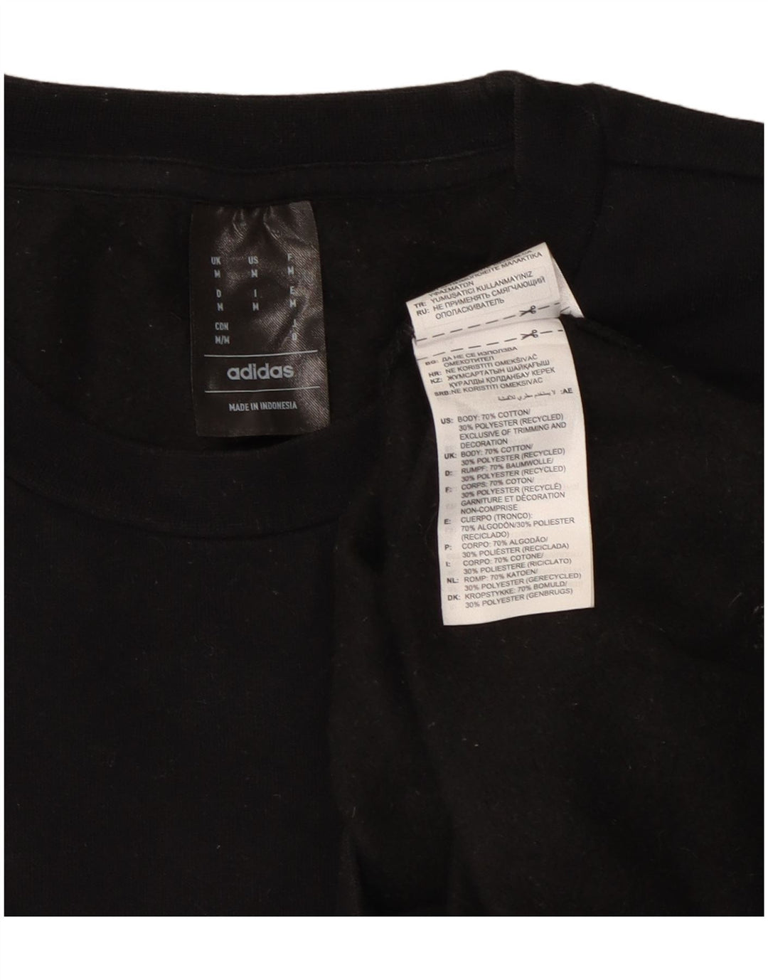 ADIDAS Sweat-shirt pour homme en coton noir moyen