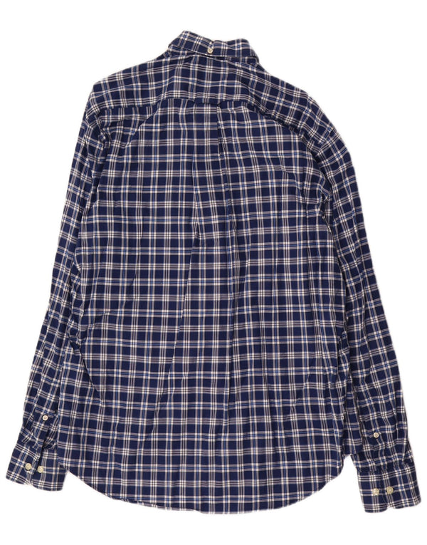 Gant Chemise Madison Regular Fit Homme Bleu Marine à Carreaux Coton