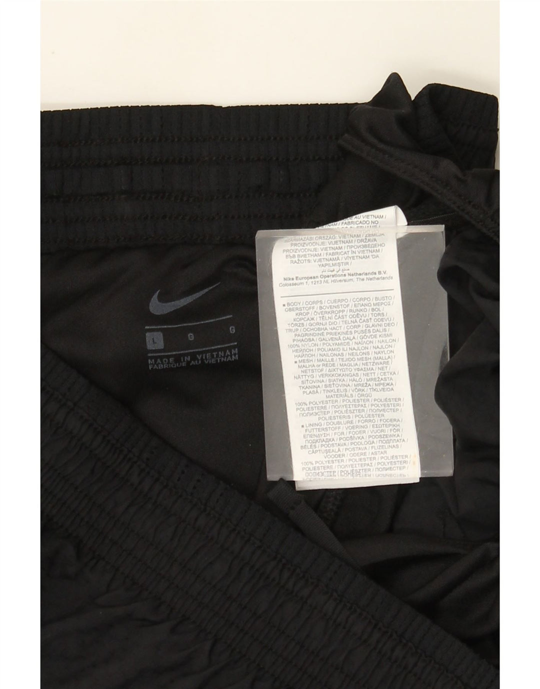 Nike Short de sport graphique pour femme UK 14 Large Noir Nylon