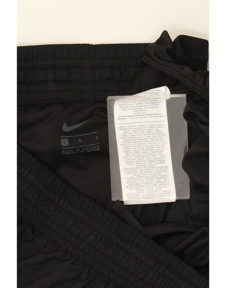 Nike Short de sport graphique pour femme UK 14 Large Noir Nylon