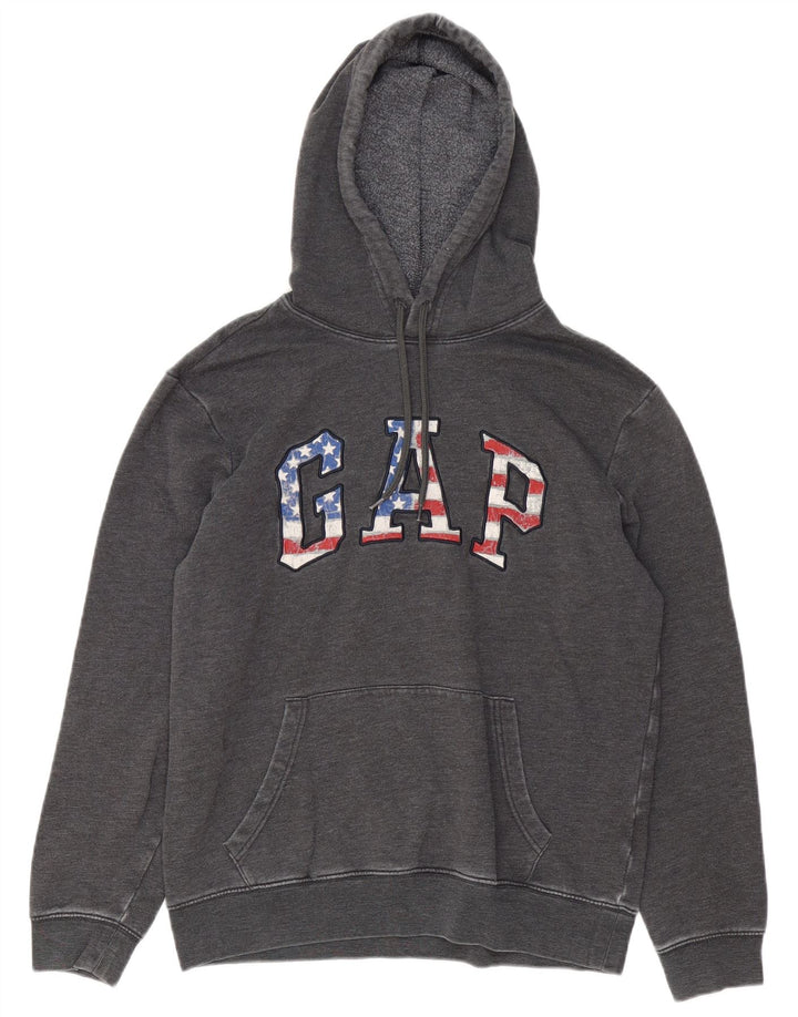 Gap Pull à Capuche Graphique Homme Gris Moyen Coton