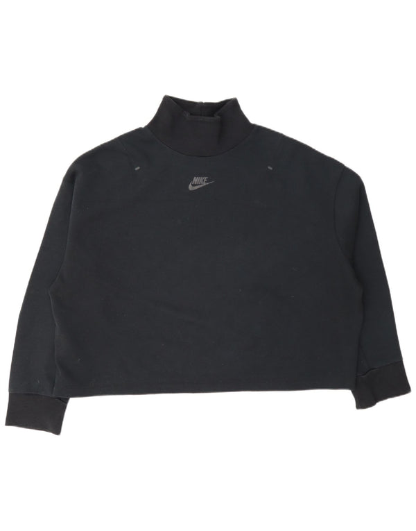 Nike Sweat-shirt court surdimensionné pour femme UK 10 Petit Bleu marine