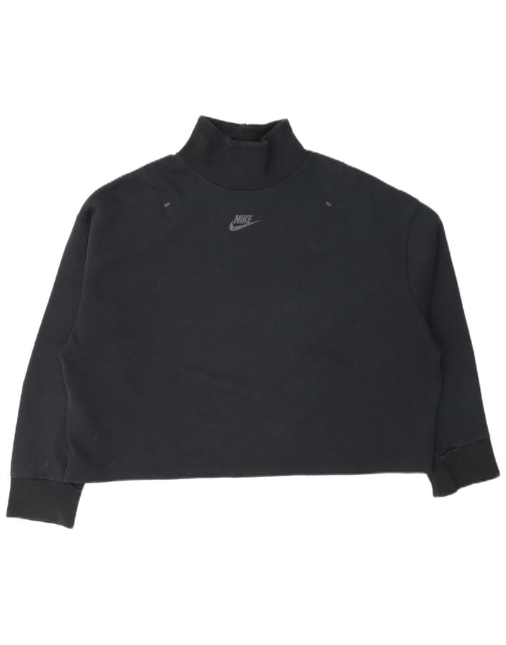 Nike Sweat-shirt court surdimensionné pour femme UK 10 Petit Bleu marine