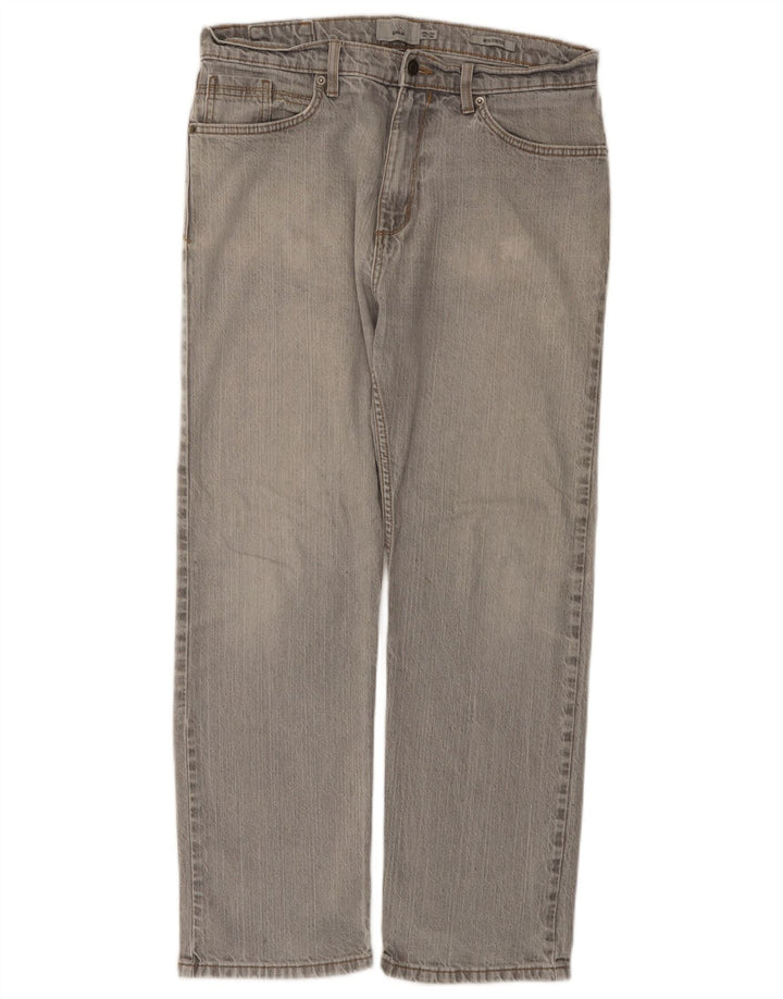 MARKS & SPENCER Jean droit coupe droite homme W34 L29 gris coton