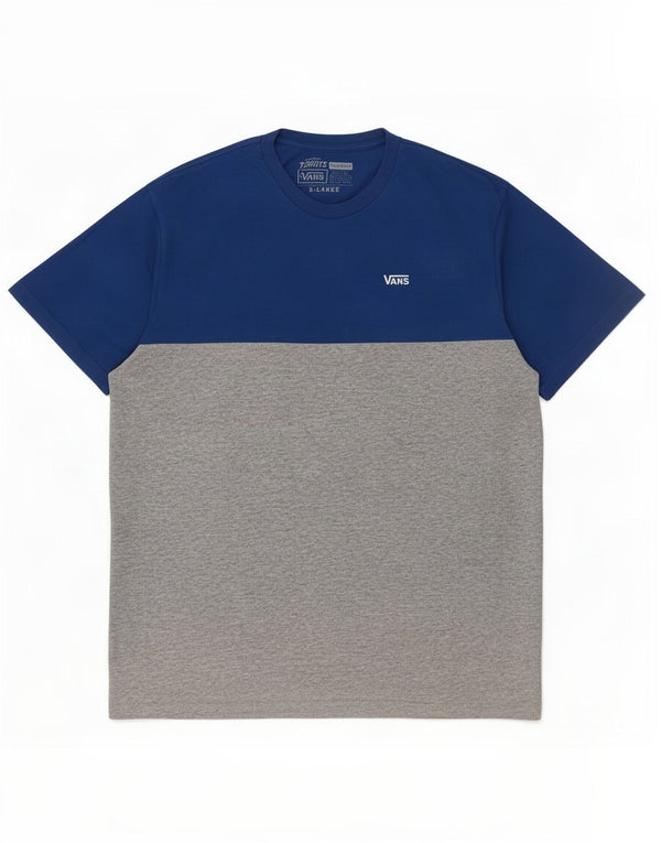 Vans T-shirt coupe classique pour homme XL en coton color block bleu