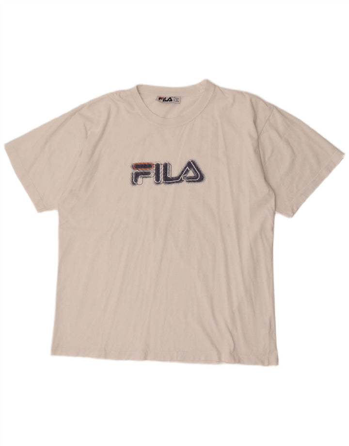 Fila T-Shirt Graphique Homme Grand Blanc
