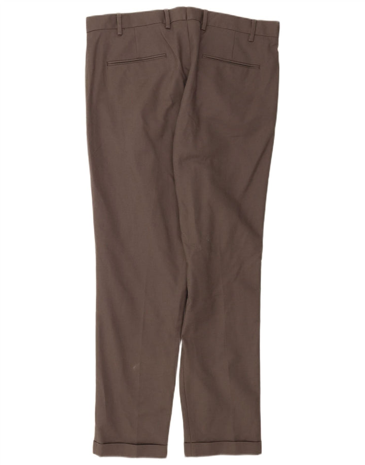 Marks & Spencer Pantalon de Costume Slim Homme W36 L31 Gris Coton