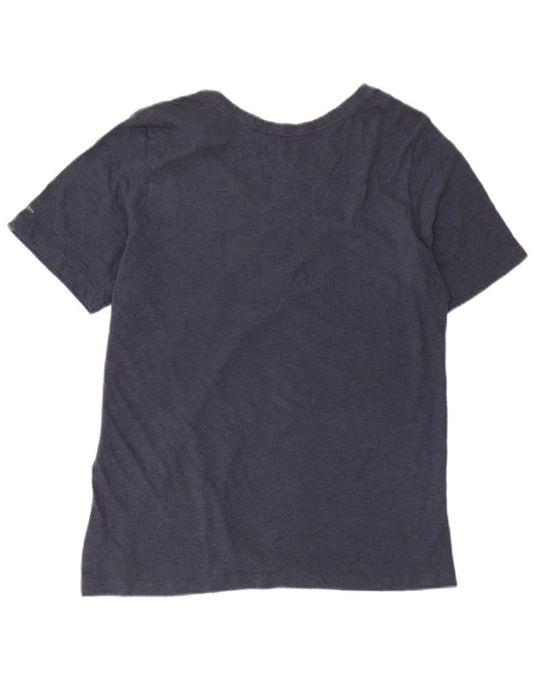 Columbia Femmes Portland Graphic T-Shirt Top UK 16 Large Bleu Marine Coton