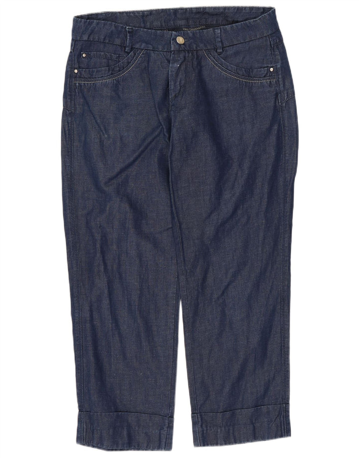 TRUSSARDI Jean Court W26 L24 Bleu Marine Coton Femme