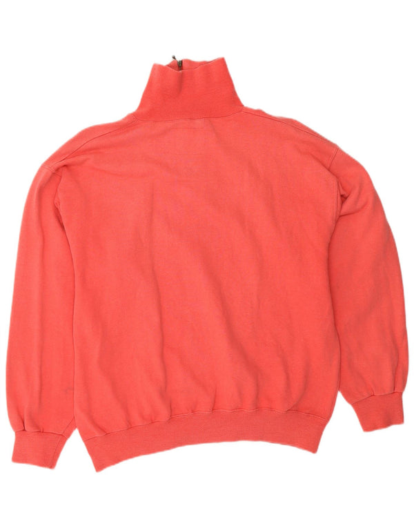 CHAMPION Sweat-shirt à col zippé pour femme UK 14 Rouge moyen Coton