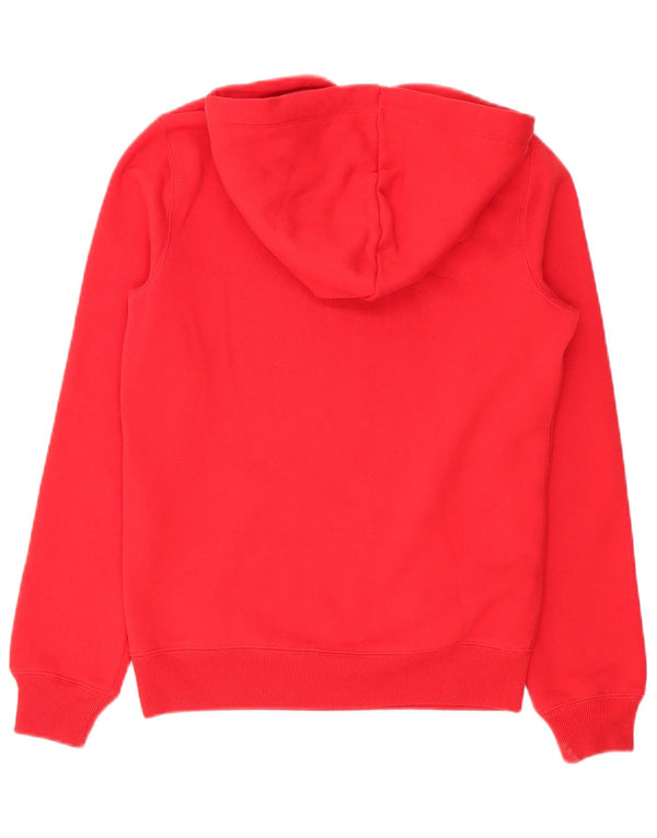 Jack Wills Womens Graphic Hoodie Jumper UK 8 Small Red Cotton
