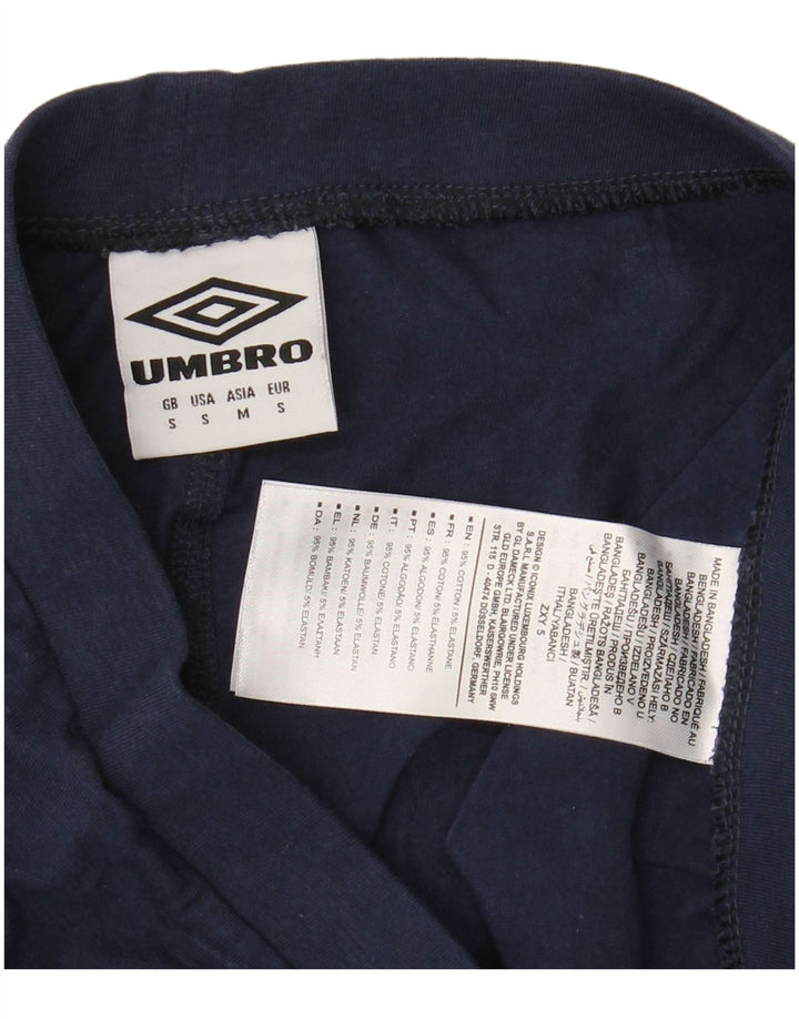 UMBRO Leggings graphiques pour femmes UK 10 Smal bleu marine coton