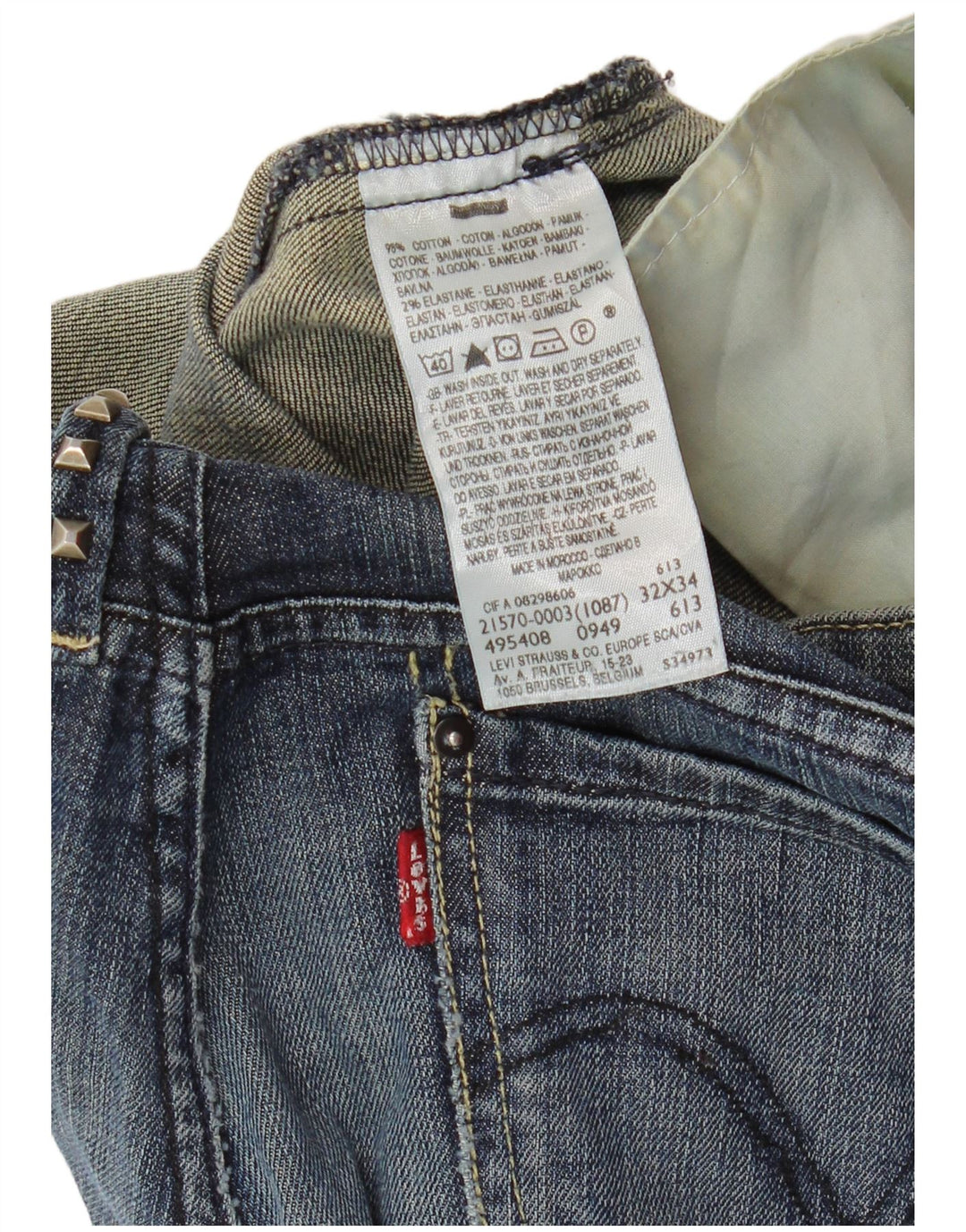 Levi's Jean Droit Femme W32 L30 Bleu Coton