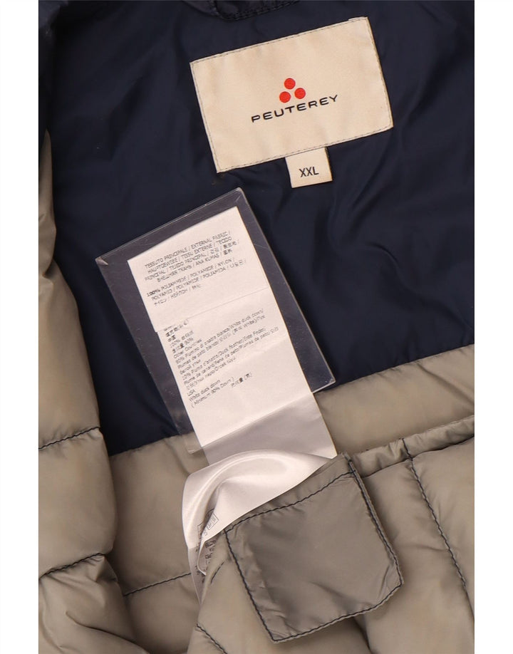 PEUTEREY Veste matelassée homme UK 44 2XL Bleu Marine Nylon