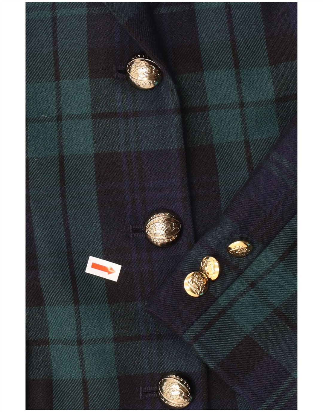 LUISA SPAGNOLI Veste Blazer Femme IT 46 Grand Vert Plaid Classique