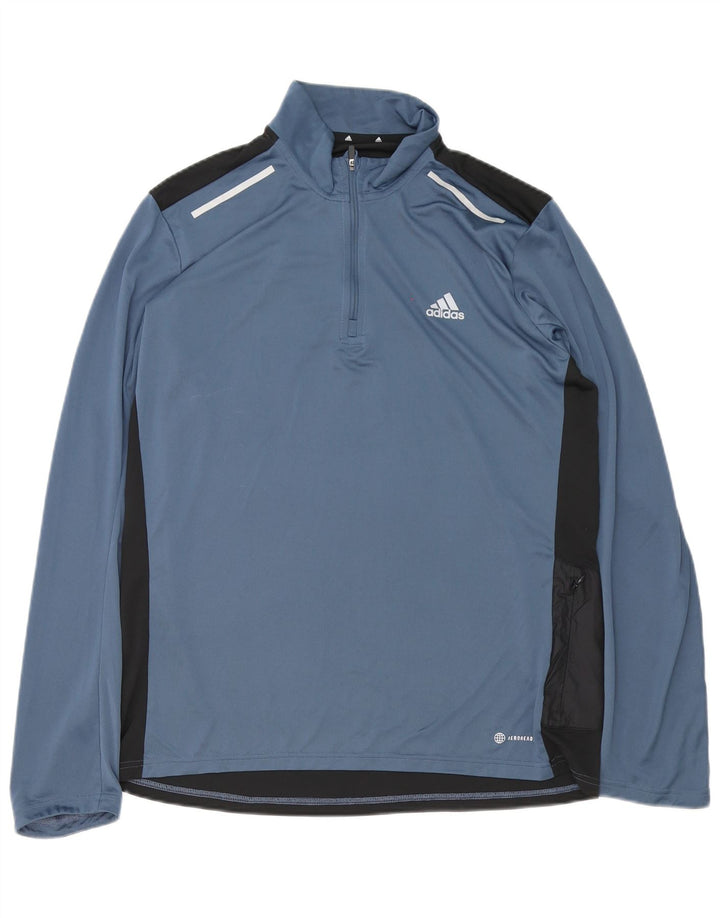 Adidas Homme Aeroready Pull Survêtement Haut Large Bleu Marine Colorblock