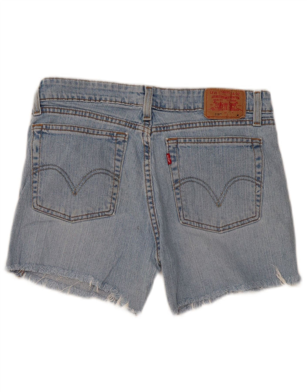 Levi's Short en Jean 518 Super Low Femme Bleu Moyen W32 Coton