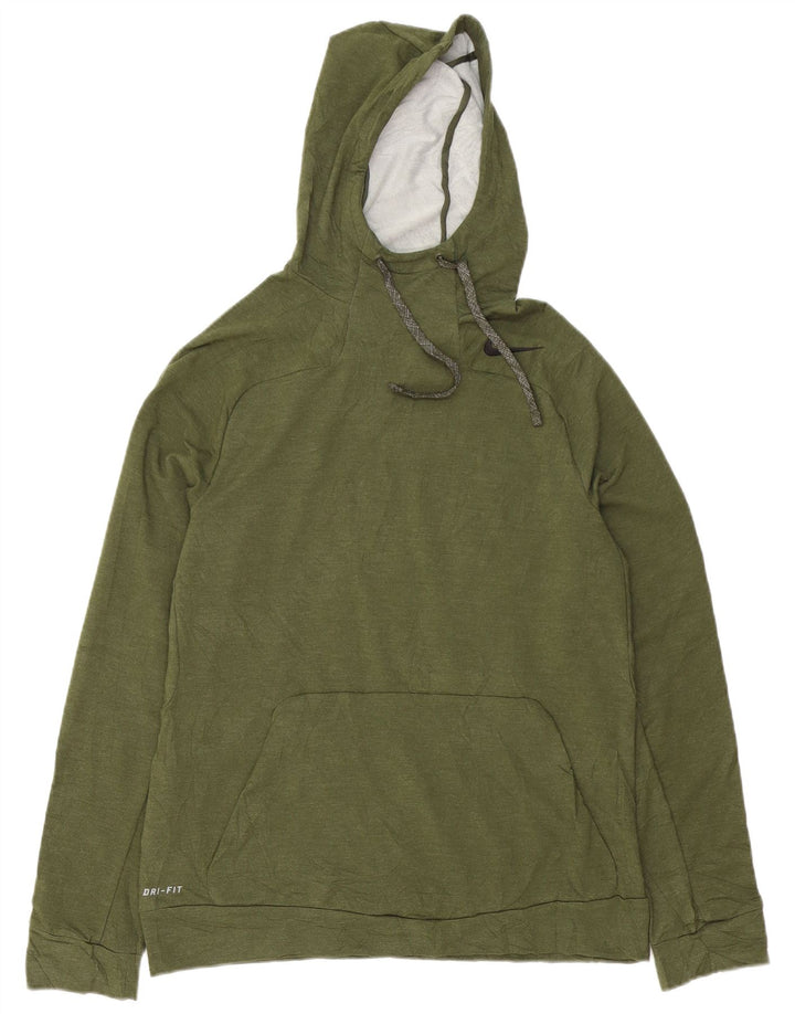 Sweat à capuche Nike Dri Fit pour homme, kaki moyen, rayonne