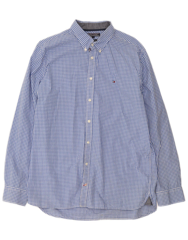 Tommy Hilfiger Chemise Homme XL Bleu Vichy Coton