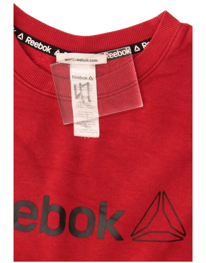 Reebok Sweat-shirt graphique pour hommes, grand coton bordeaux