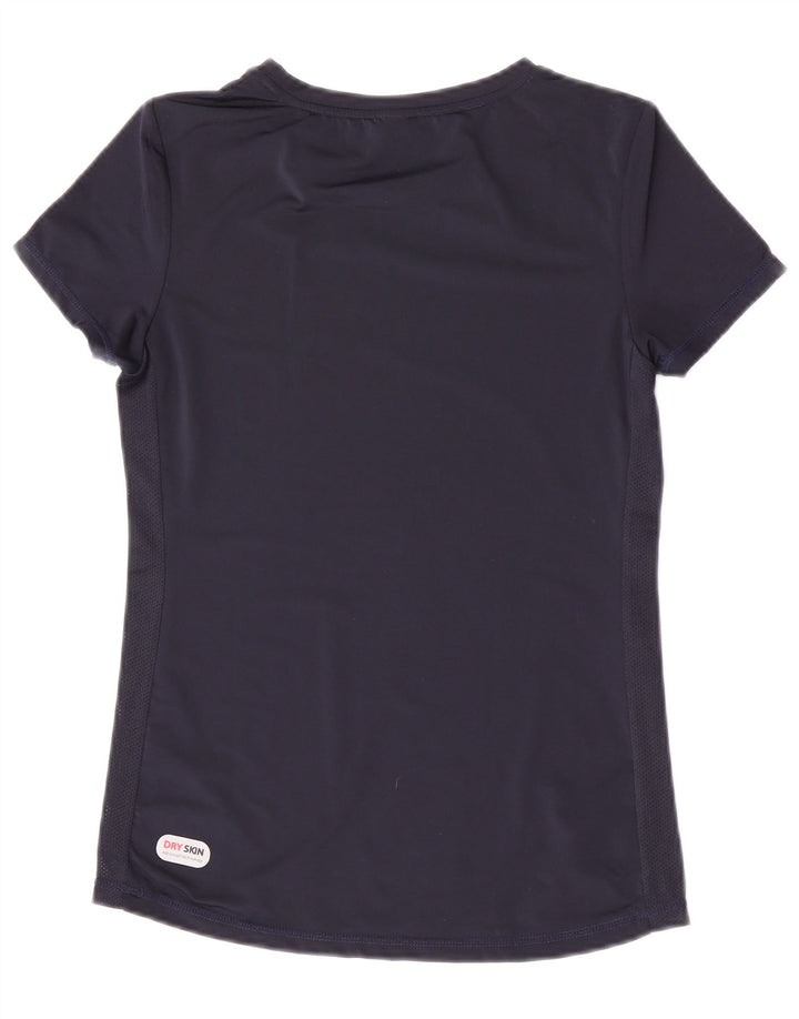 Arena T-shirt graphique pour femme UK 10 Small Bleu marine Polyester