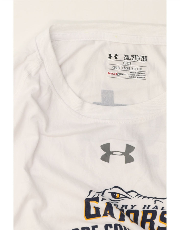 UNDER ARMOUR Haut Graphique Manches Longues 2XL Homme Blanc
