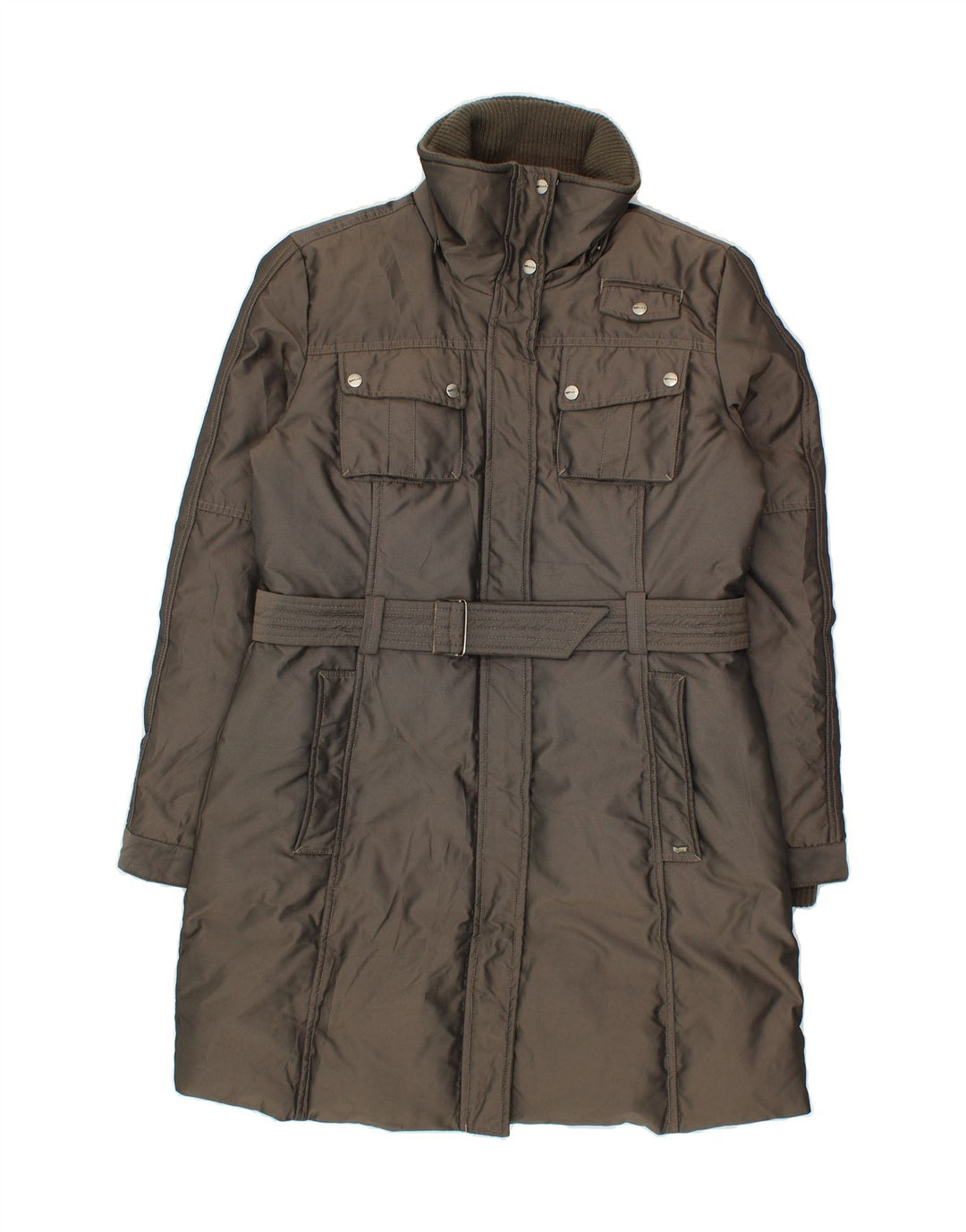 GAS Womens Padded Coat UK 14 Medium Grey Vintage Gas and Second-Hand Gas from Messina Hembry 