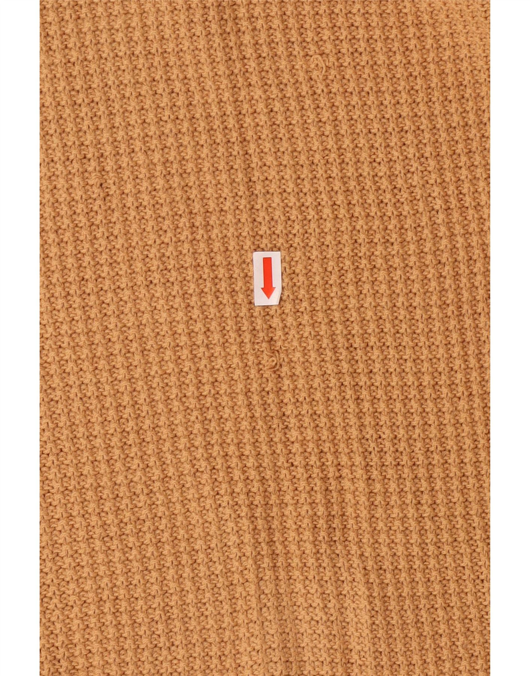 VINTAGE Femme Col V Pull Pull UK 10 Petit Marron Géométrique