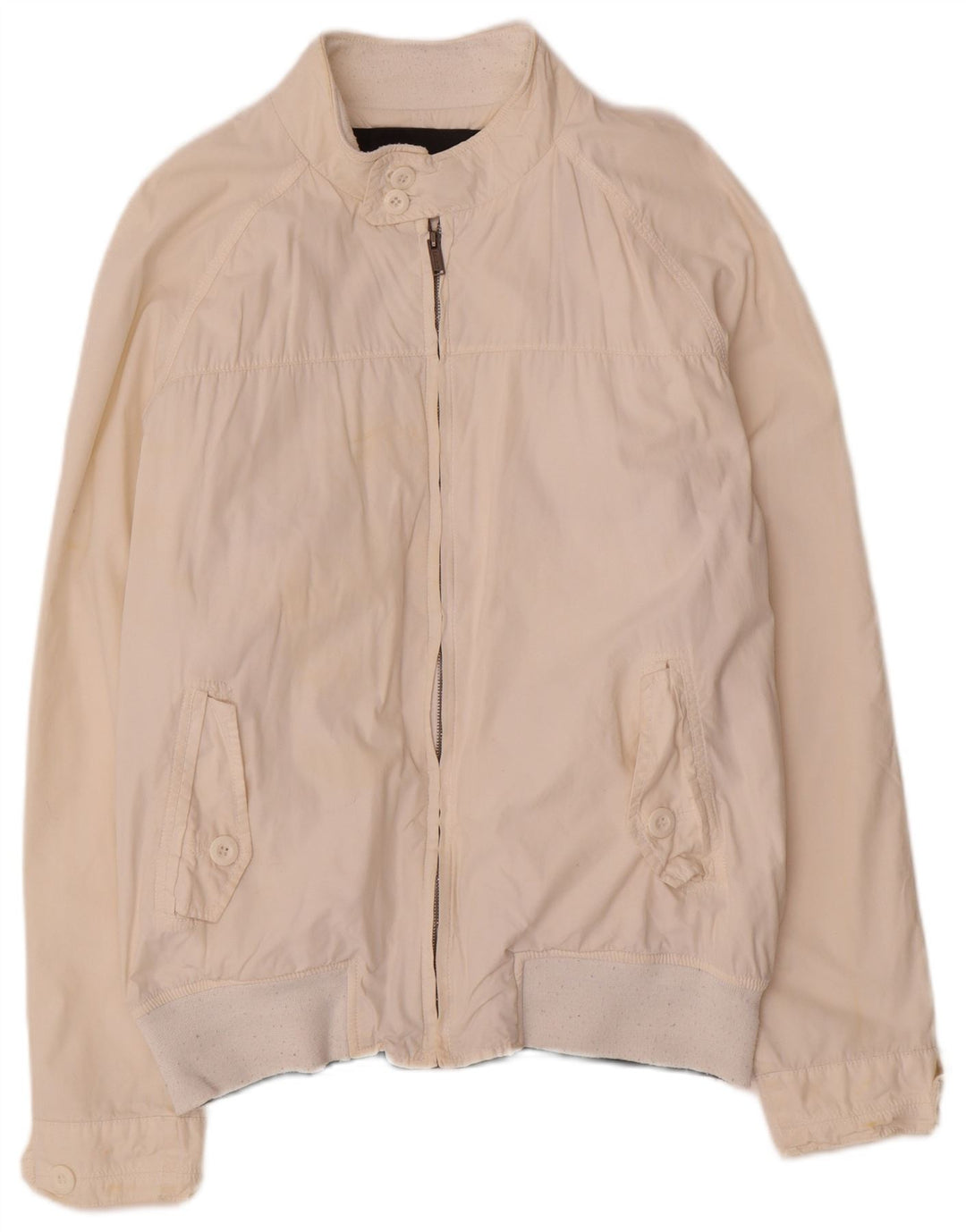 Zara Veste Bomber Homme UK 42 XL Blanc