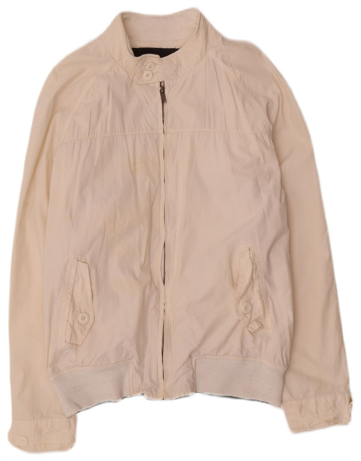 Zara Veste Bomber Homme UK 42 XL Blanc