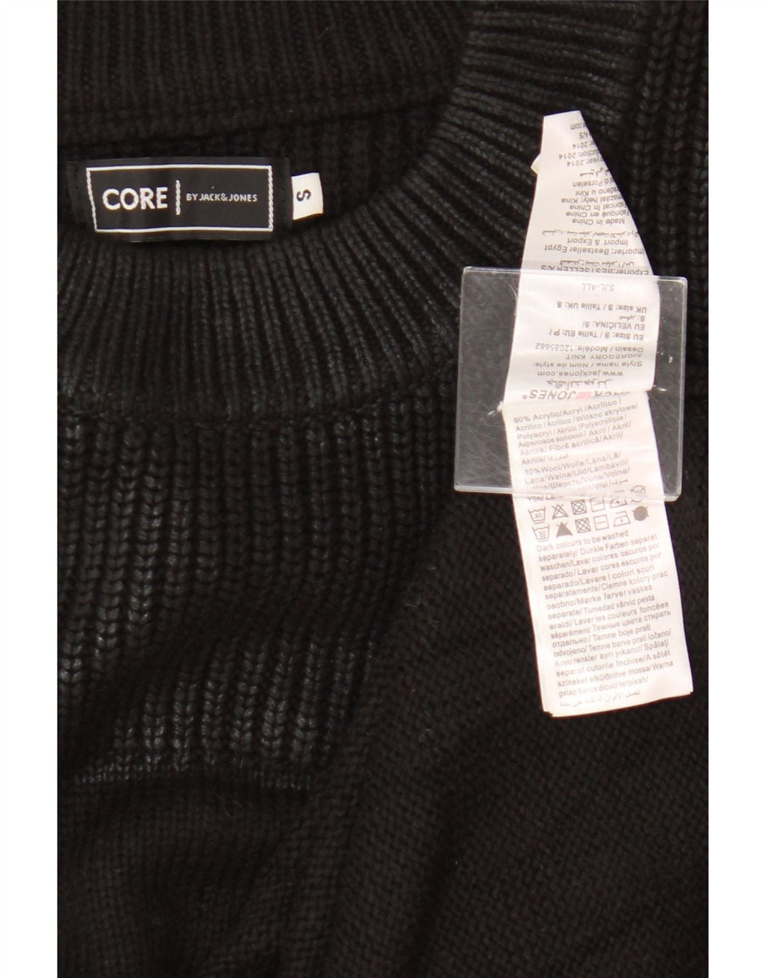 Jack & Jones Pull à col rond pour homme Petit noir Acrylique