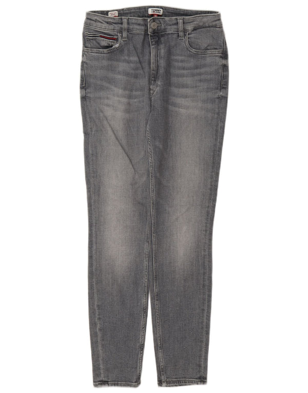 Tommy Hilfiger Jean skinny taille haute W30 L30 pour femme en coton gris