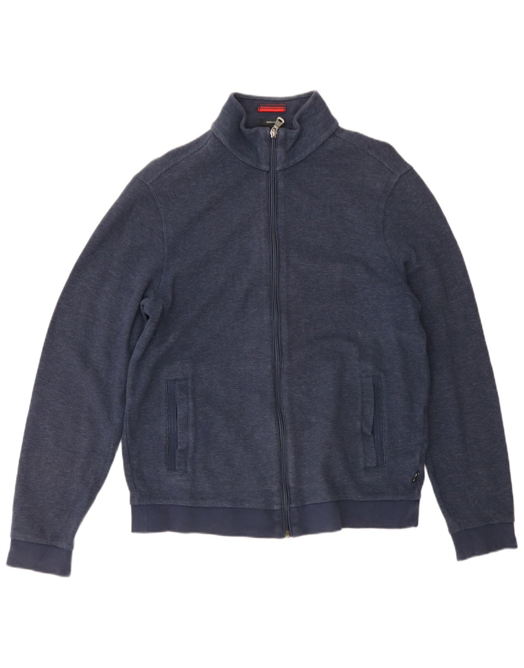 Hugo Boss Veste de survêtement coupe classique en coton bleu marine moyen