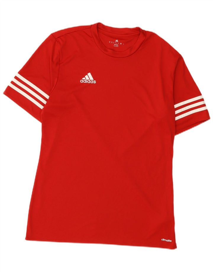 Adidas Homme Climalite T-Shirt Haut Rouge Moyen Polyester