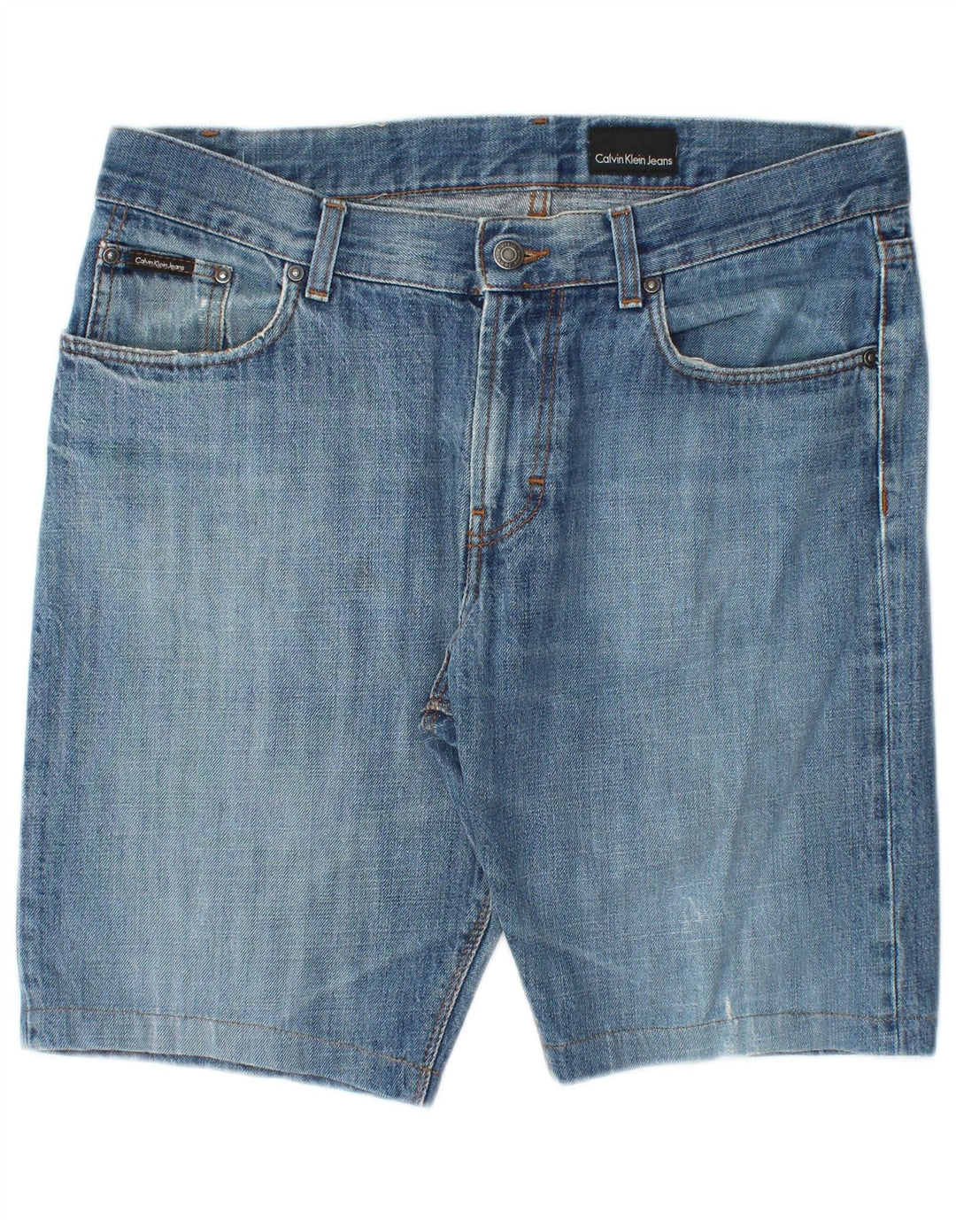 CALVIN KLEIN Short en jean pour homme W34 Large Bleu Coton