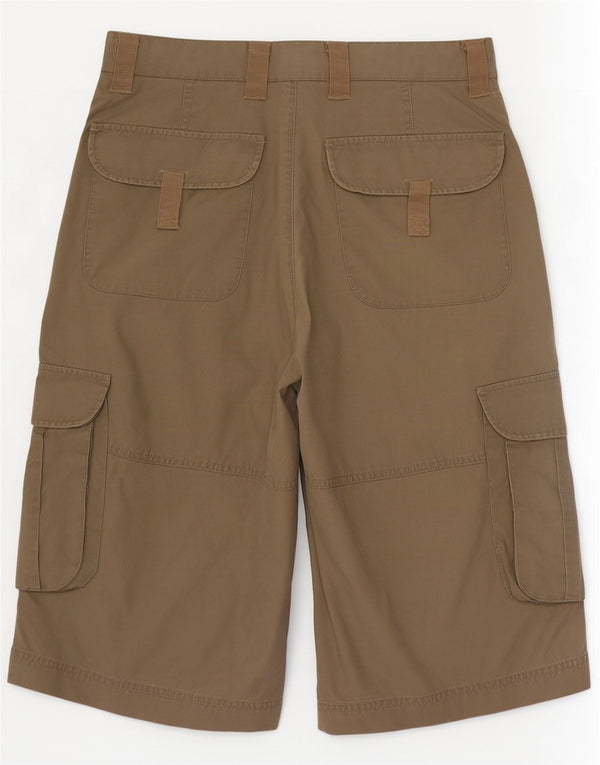 Zara Mens Cargo Shorts EU 38 Small W30 Khaki Cotton