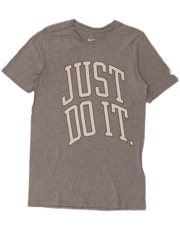 Nike T-shirt graphique coupe athlétique pour homme, petit, gris moucheté