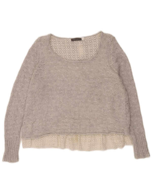 MINT VELVET Pull col bateau pour femme UK 16 Grand gris acrylique