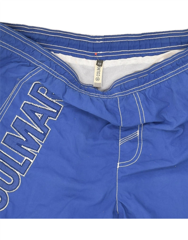 COLMAR Mens Graphic Sport Shorts IT 52 XL Blue Polyester Vintage Colmar and Second-Hand Colmar from Messina Hembry 