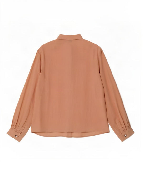 vintage Femme Chemise À Manches Longues Blouse IT 52 2XL Acétate Rose