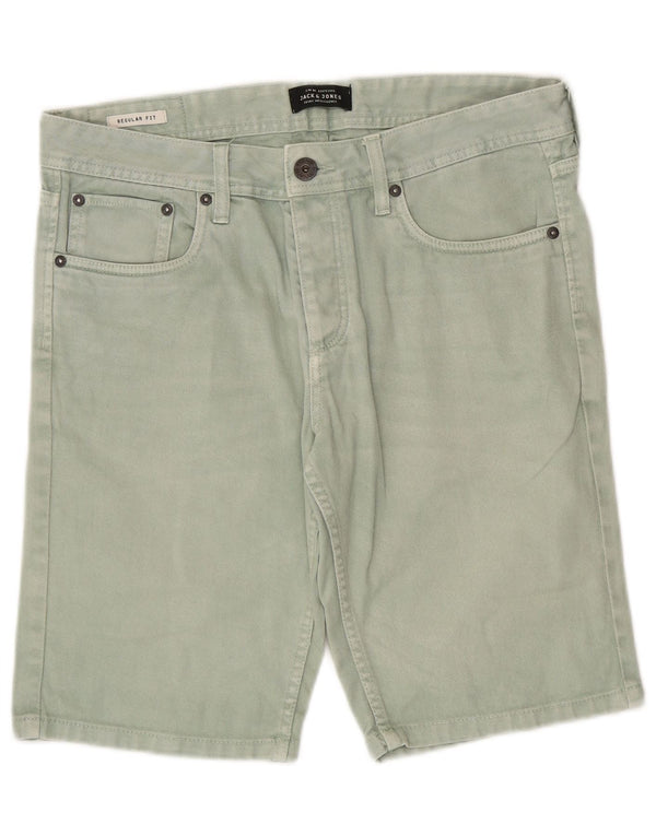 Jack & Jones Short en Jean Regular Fit Homme Medium W32 Vert Coton