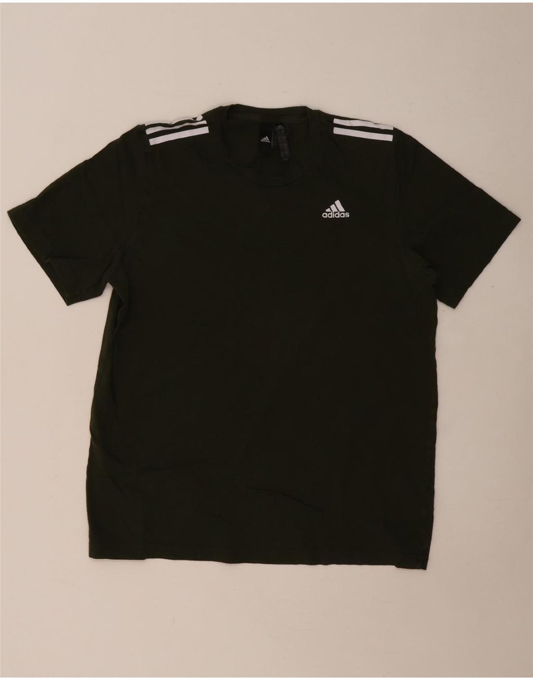 ADIDAS T-Shirt Homme Kaki Moyen Coton