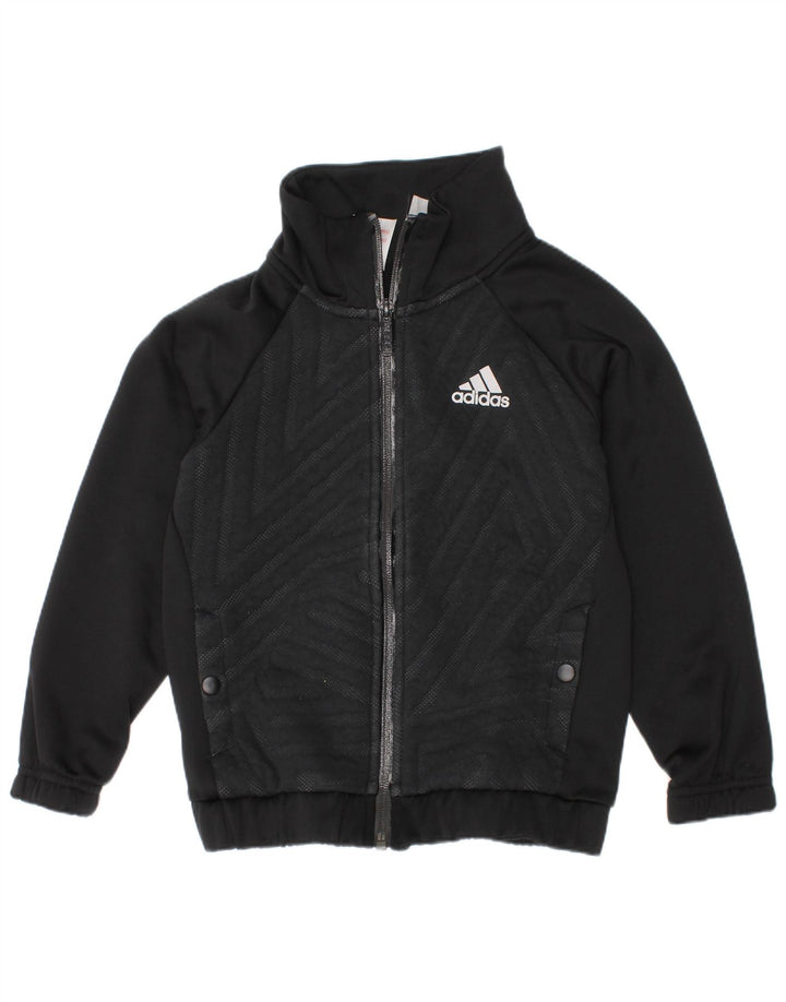 Adidas Veste de survêtement graphique pour garçon 5-6 ans Noir Géométrique