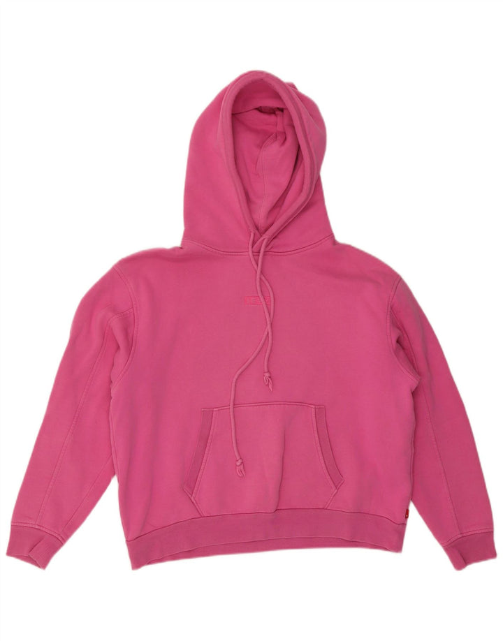 LEVI'S Pull à capuche surdimensionné pour femme UK 6 XS Rose Coton