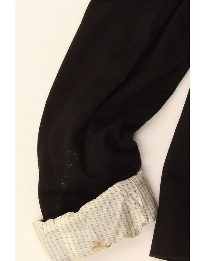 Zara Veste Blazer 1 Bouton Femme UK 6 XS Noir Viscose