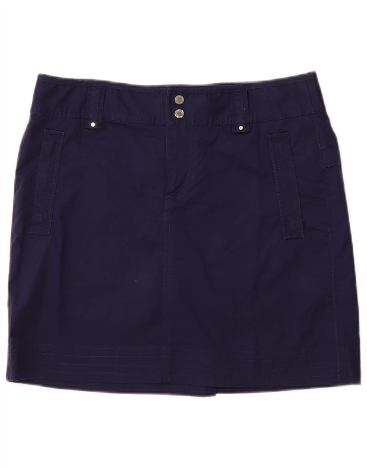RALPH LAUREN Jupe-short pour femme US 10 Large Bleu marine en coton