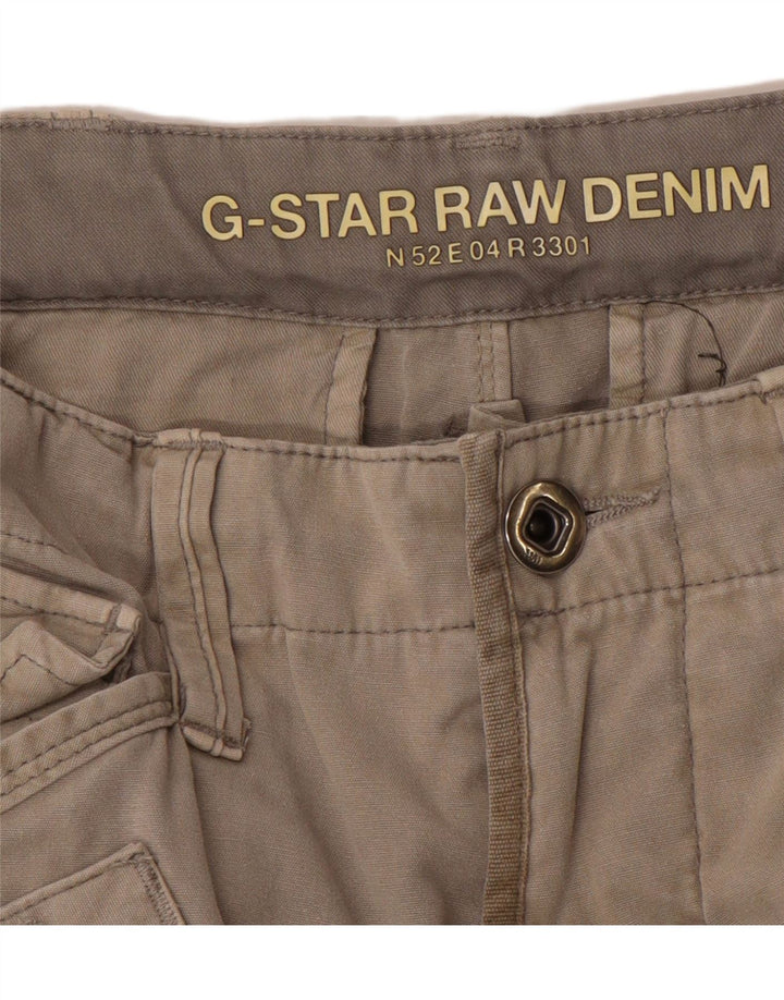 G-STAR Short Cargo 3301 Graphic Homme W32 Gris Moyen