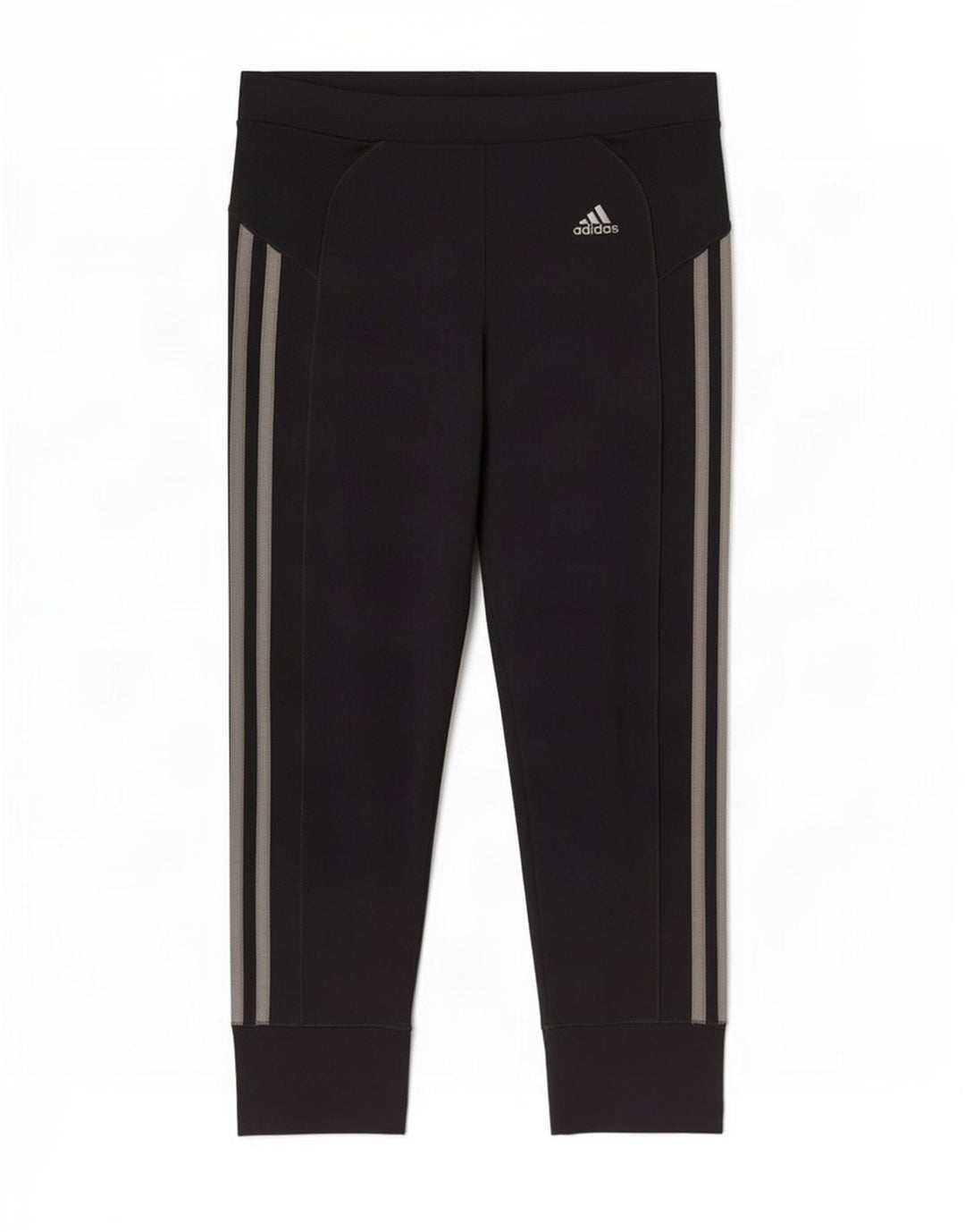 Adidas Femmes Capri Leggings UK 8 Petit Noir Polyester