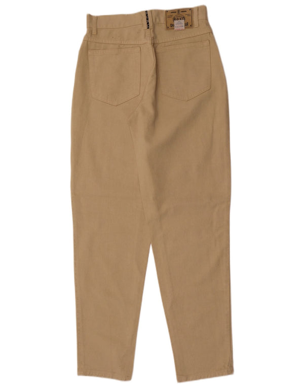 vintage Femme High Rise Tapered Jeans W31 L31 Coton Beige