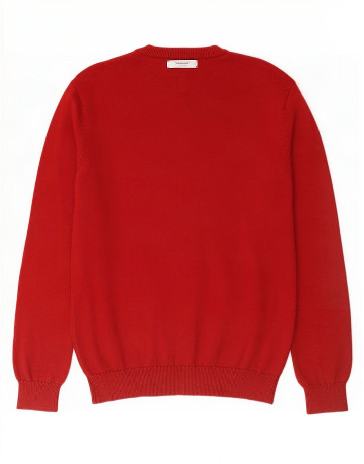 J. Crew Pull Col V Homme Rouge Moyen Coton